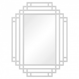 Зеркало многоугольное декоративное в белой раме Riserva white 