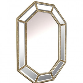 Зеркало в зеркальной раме Diamond Silver (Даймонд), Поталь античное серебро, 90*120 см 