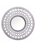 Круглое зеркало в серебряной декоративной раме Round Silver в интернет-магазине зеркальной мастерской ЗЕРКАЛА-М фото 2 